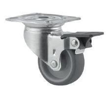 Normal Castor, Swivel, 50mm, BP with brake