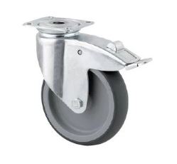 Normal Castor, Swivel, 75mm, BP with brake