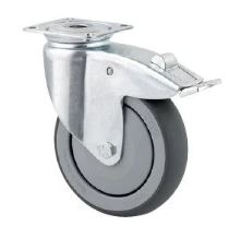 Normal Castor, Swivel, 100mm, BP with brake