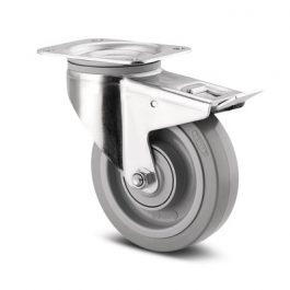 Industrial Castor, Swivel, BP with brake, 125