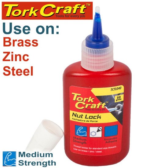 Tork Craft Nut Lock Medium Strength for Standard Sized Threads